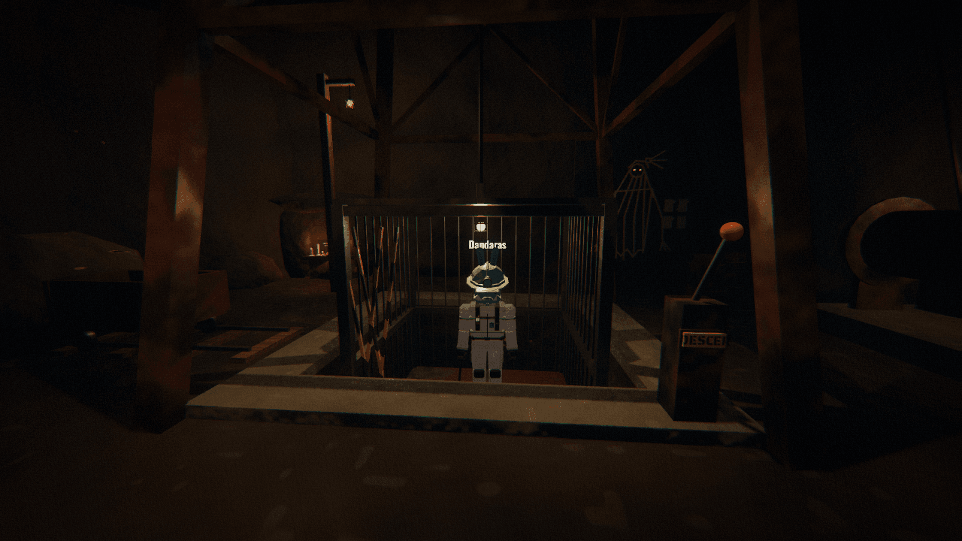The cage goes down